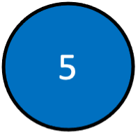 A blue circle with the number 5 in it