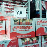 boxes of 24 packages of Maruchan Instant Lunch noodles in chicken flavor selling for $6.86