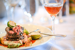 Steak with Wine Barrel-Aged Beers