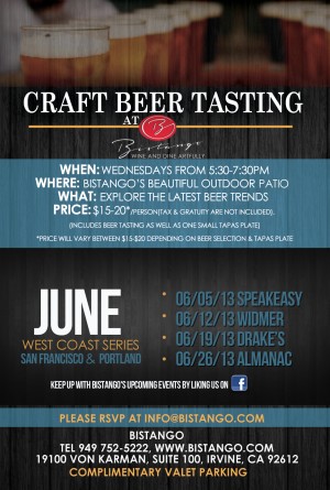 Bistango Beer Wednesdays June