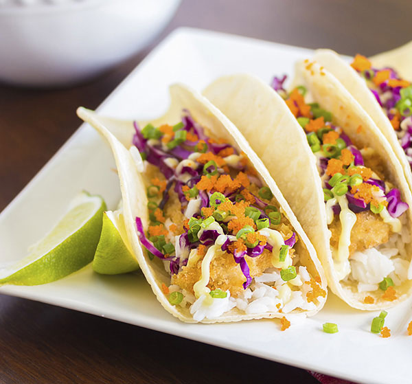 BBaja-Style Mahi Mahi Tacos
