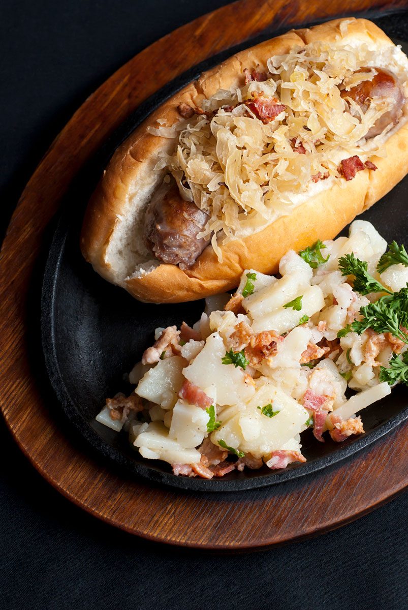 Grilled Beer Brats with German Potato Salad