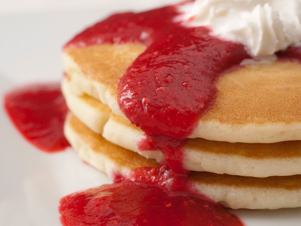 Raspberry Wheat Ale Pancakes