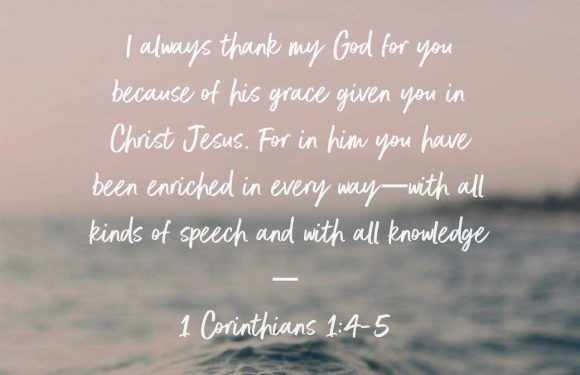 1 Corinthians 1:4-5