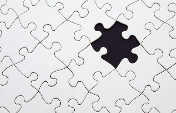 White puzzle missing one piece