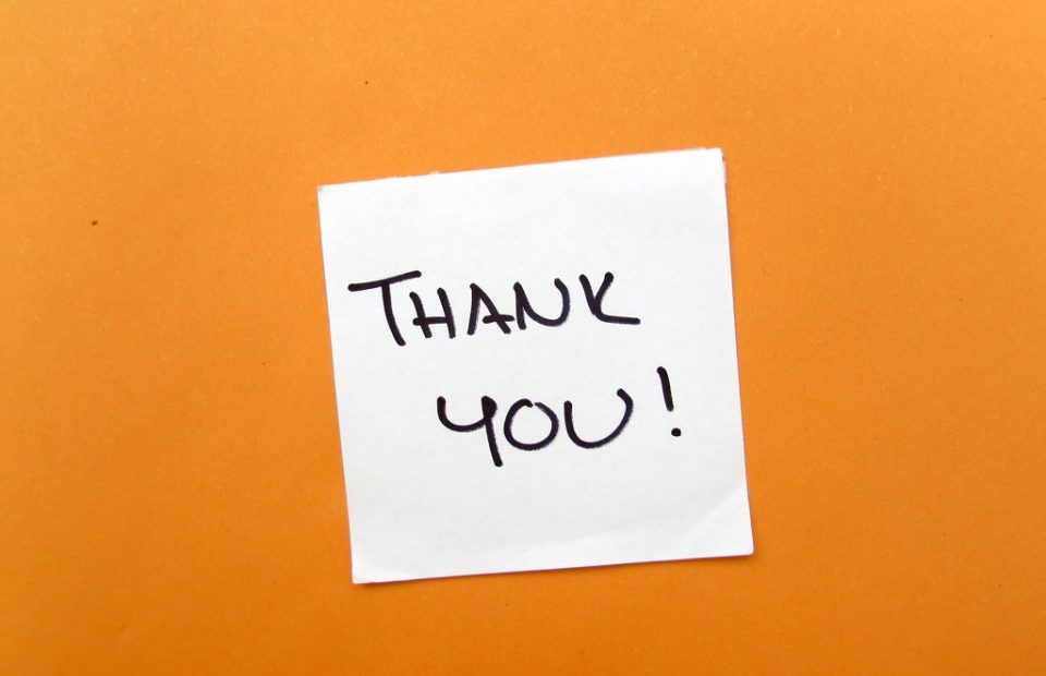Monday Thank You Note
