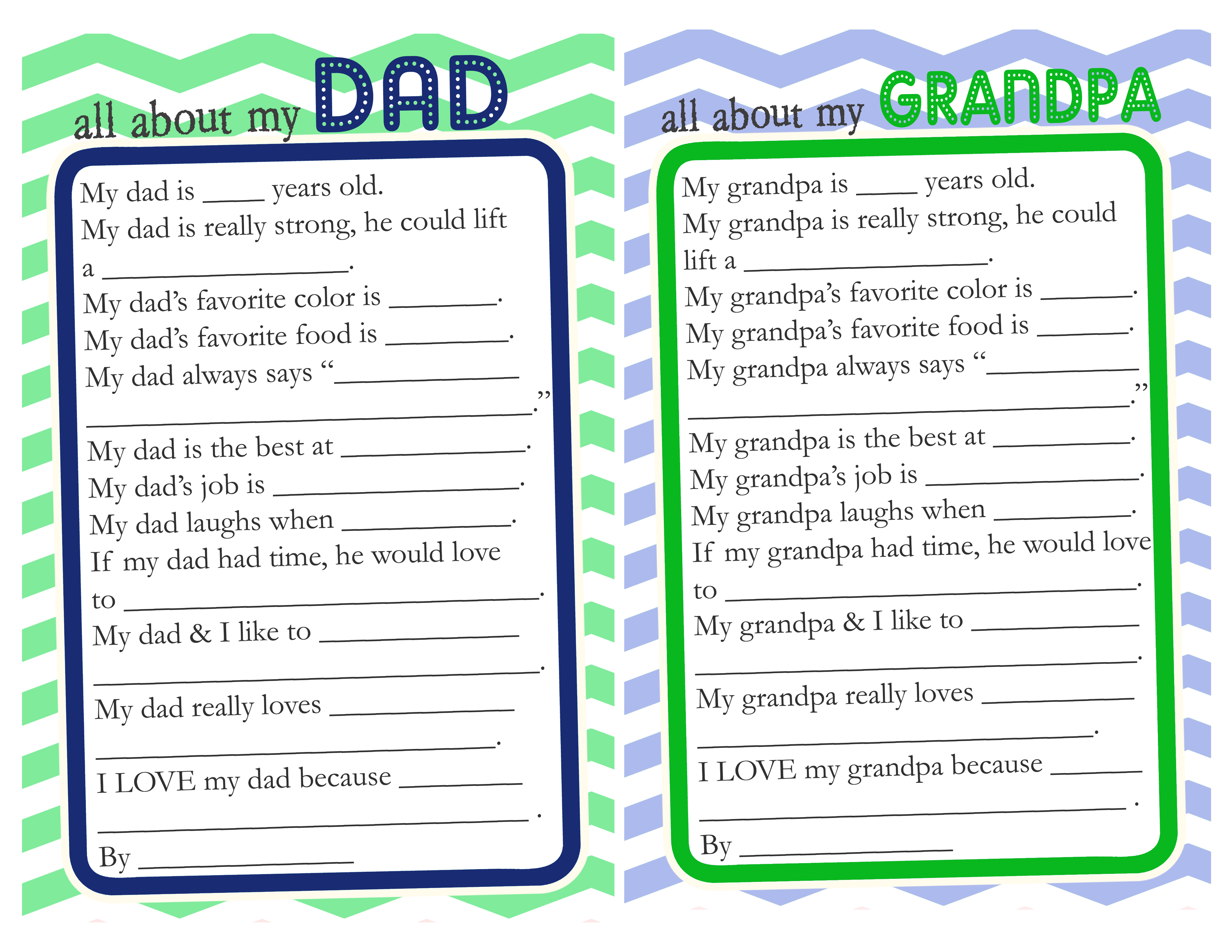 father s day questionnaire free printable the crafting chicks