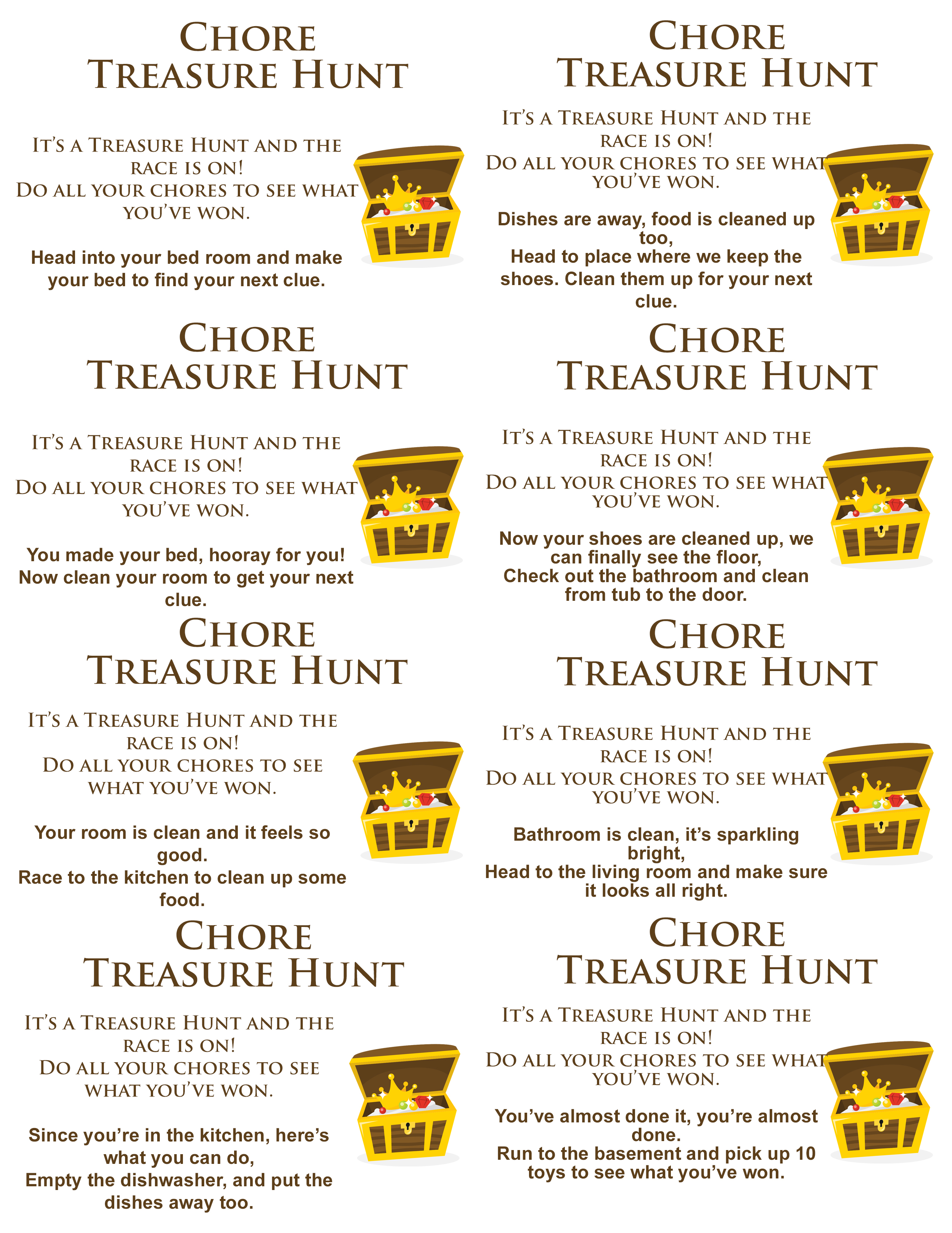 Printable Outdoor Scavenger Hunt Clues Reverasite