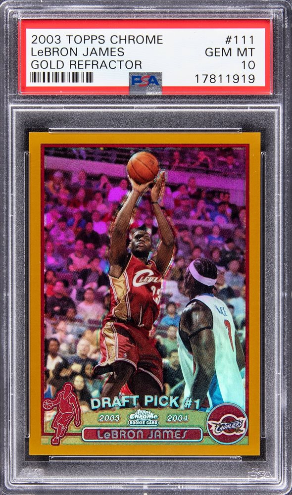 2003 topps chrome refractor lebron james