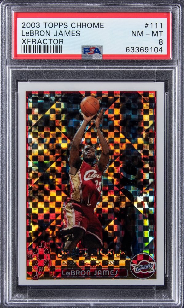 LeBron James 2003 Topps Chrome Rookie Card (RC) #111- PSA
