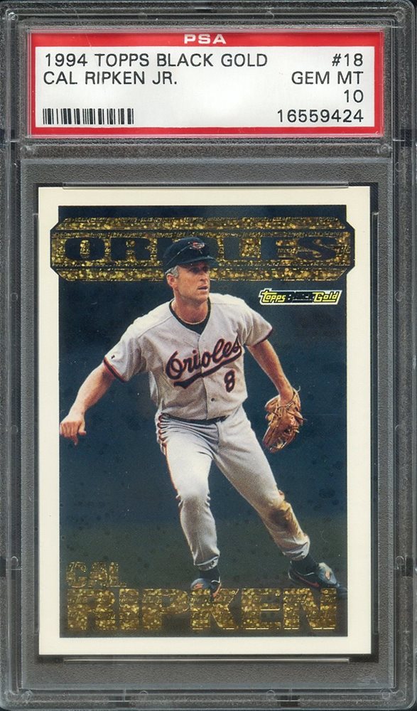 Auction Prices Realized Baseball Cards 1994 Topps Black Gold Cal Ripken JR.