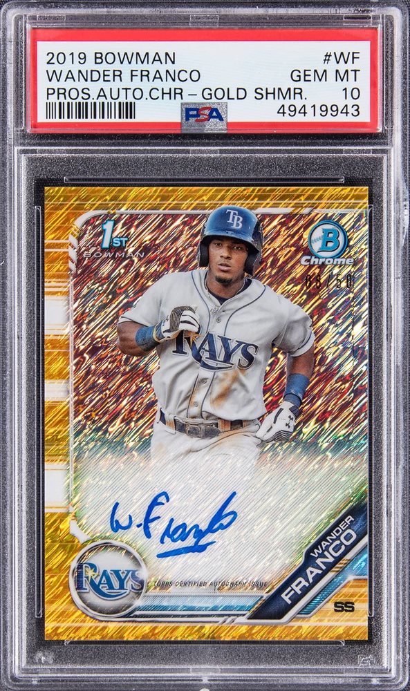 その他 2019 bowman chrome Wander Franco ref 499 2019 BOWMAN SKY BLUE /499 WANDER FRANCO RAYS | eBay