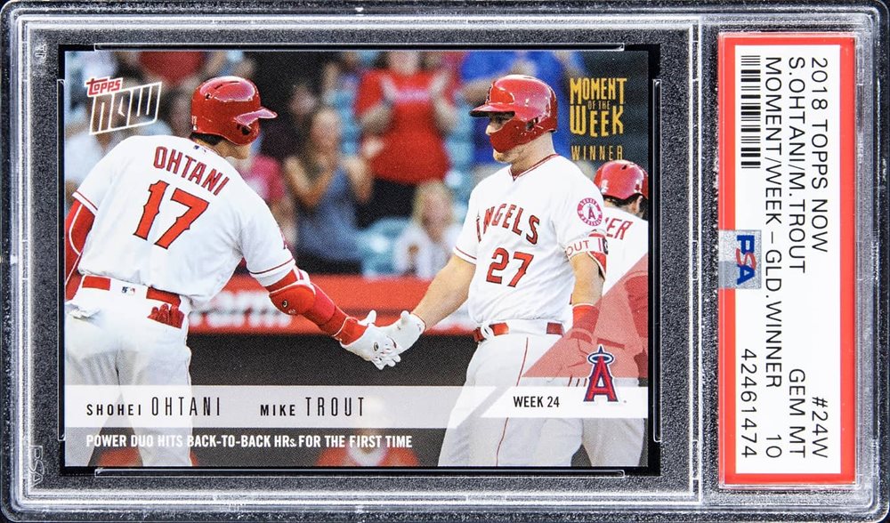 大谷翔平&B.ルース Moment of the Week #MOW1 PSA9 Shohei Ohtani 2018 Topps Now #MOW-1 Moment of the Week (w/B