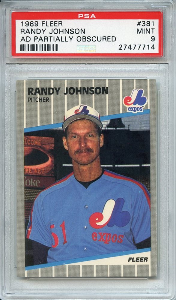 Auction Prices Realized Baseball Cards 1989 Fleer Randy Johnson Ad 