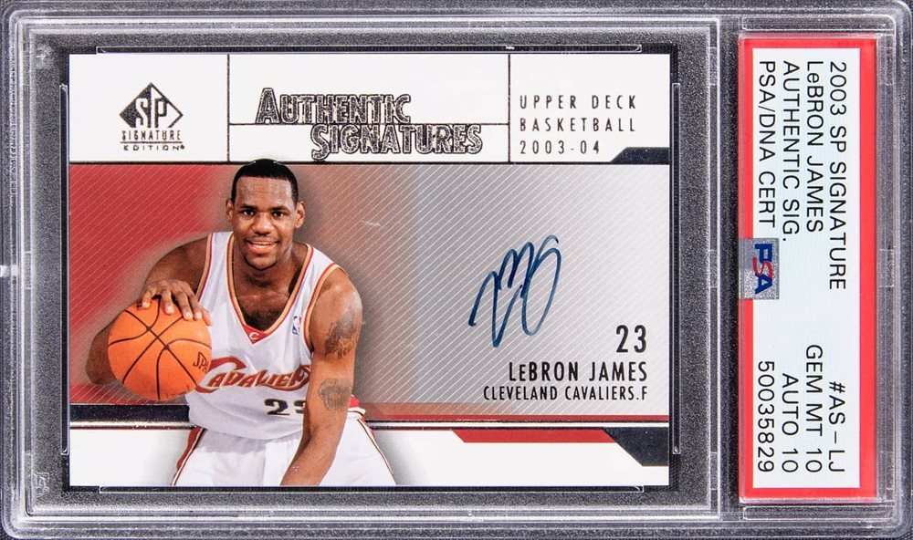 2003 sp authentic lebron james