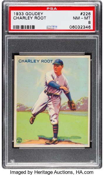 September 2017 1933 Goudey PSA Auction