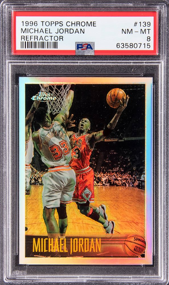 その他 PSA8 Topps Chrome 139 Michael Jordan Michael Jordan 1996 Topps Chrome #139 Base Price Guide