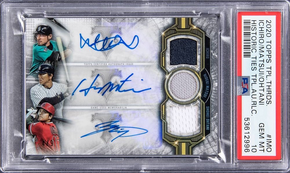 イチロー Toppp Triple Threads 2020 直筆サインカード Auction Prices Realized Baseball Cards 2020 TOPPS TRIPLE THREADS