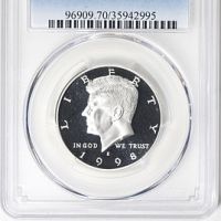 PCGS PR69DCAM 1997年 S 50C シルバー ケネディ プルーフ 1997-S 50C Silver, DCAM (Proof) Kennedy Half Dollar - PCGS
