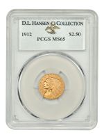 1912年 インディアンヘッド金貨 $2.5 MS 61 1912年 インディアンヘッド金貨 .5 MS 61 1912 .5 MS | Coin