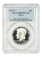 1976 S 50 cent Silver Bicentennial Kennedy Half Dollar PR 69