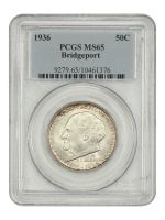 1936 50C Bridgeport (Regular Strike) Silver Commemorative