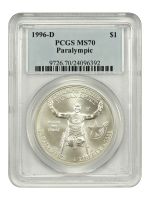 1996-D $1 Paralympic (Regular Strike) Modern Silver and Clad