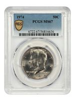 1974年 50フラン 銀貨 PCGS MS67 1974年 50フラン 銀貨 PCGS MS67