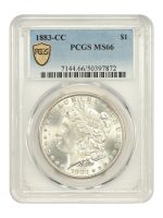 1883-CC モルガンダラー PCGS MS64+ DMPL CAC 1883-CC $1, DMPL (Regular Strike) Morgan Dollar - PCGS CoinFacts