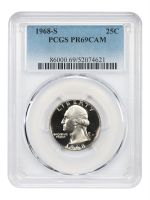 1968-S 25C, DCAM (Proof) Washington Quarter - PCGS CoinFacts