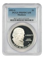 1993-S $1 Madison, DCAM (Proof) Modern Silver and Clad