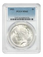 1922 PEACE SILVER DOLLAR PCGS MS 62, MS62 - PCGS Auction Prices