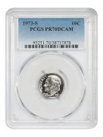 1973-S Roosevelt Dime PCGS Proof-68, PR68 - PCGS Auction Prices