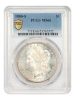 1880-S Morgan Silver Dollar. MS-69 (NGC)., MS69 - PCGS Auction Prices
