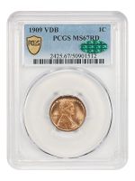 1909 VDB 1C, RD (Regular Strike) Lincoln Cent (Wheat Reverse
