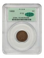 1869/69 1C RPD, FS-301, S-3, BN (Regular Strike) Indian Cent