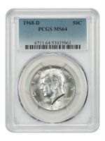 1968-D 50C MS63 NGC. NGC Census: (141/4321). PCGS Population: (254