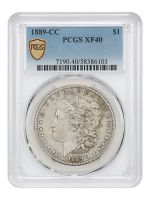 1889-CC Morgan Silver Dollar. MS-63 (PCGS). CAC., MS63 - PCGS