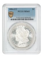 1884-CC Morgan Silver Dollar. MS-63 (NGC)., MS63 - PCGS Auction Prices