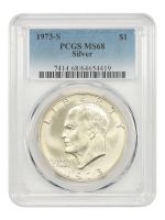 1973-S $1 Silver (Regular Strike) Ike Dollar - PCGS CoinFacts