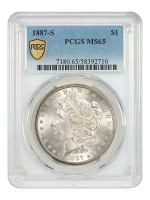 1887-S Morgan Silver Dollar. MS-63 (PCGS)., MS63 - PCGS Auction Prices