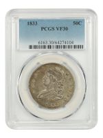 1833 50C (Regular Strike) Capped Bust Half Dollar - PCGS CoinFacts