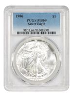 1986 SILVER EAGLE -- MS 69, MS69 - PCGS Auction Prices
