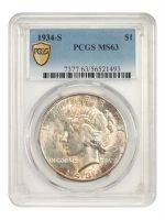 1934-S $1 (Regular Strike) Peace Dollar - PCGS CoinFacts