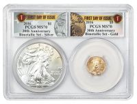 2016 Silver Eagle $1 PCGS MS70 (30th Anniversary, First Strike