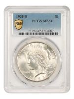 1935-S $1 (Regular Strike) Peace Dollar - PCGS CoinFacts