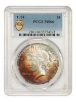 1924 Peace Dollar $1 MS 63 NGC, MS63 - PCGS Auction Prices
