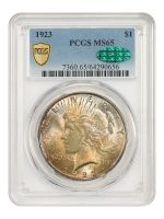 1923 Peace Silver Dollar. PCGS MS63, MS63 - PCGS Auction Prices
