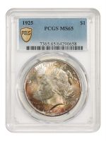 1925 US Peace Silver Dollar PCGS MS 63, MS63 - PCGS Auction Prices