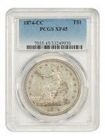 1874-CC T$1 (Regular Strike) Trade Dollar - PCGS CoinFacts